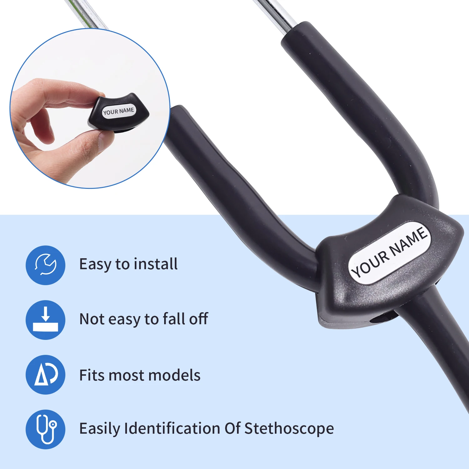 Stethoscope Name Tag for Littlmann Replacement Parts Identification Tag Professional Stethoscope Personalized Wire Name
