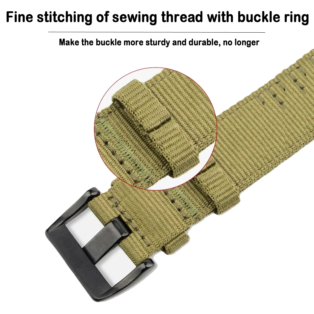 22mm Nylon Wristband - Durable Strap for Men’s Smartwatch Accessories