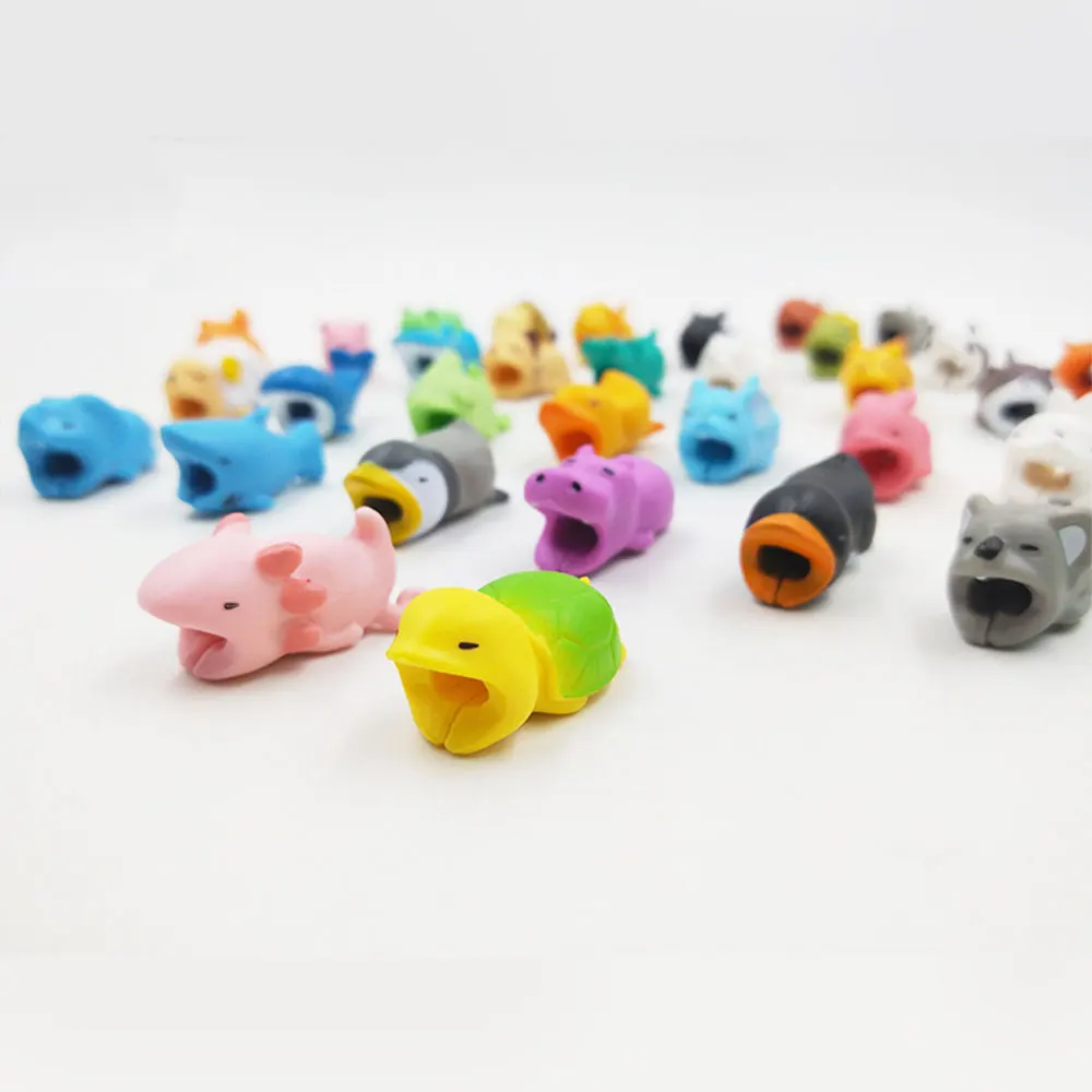 Cartoon Animal Data Cable Protective Cover Mobile Phone Charging Cable Protective Anti-Breaking Wire Winder Cable Organizer 4