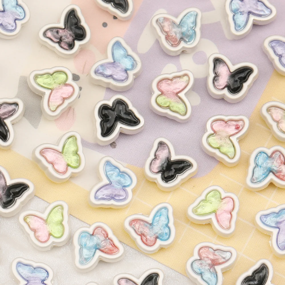 Cordial Design 50Pcs 10*12MM Jewelry Accessories/Hand Made/DIY Bead/Butterfly Shape/Gradual Effect/Jewelry Findings & Components - cordial