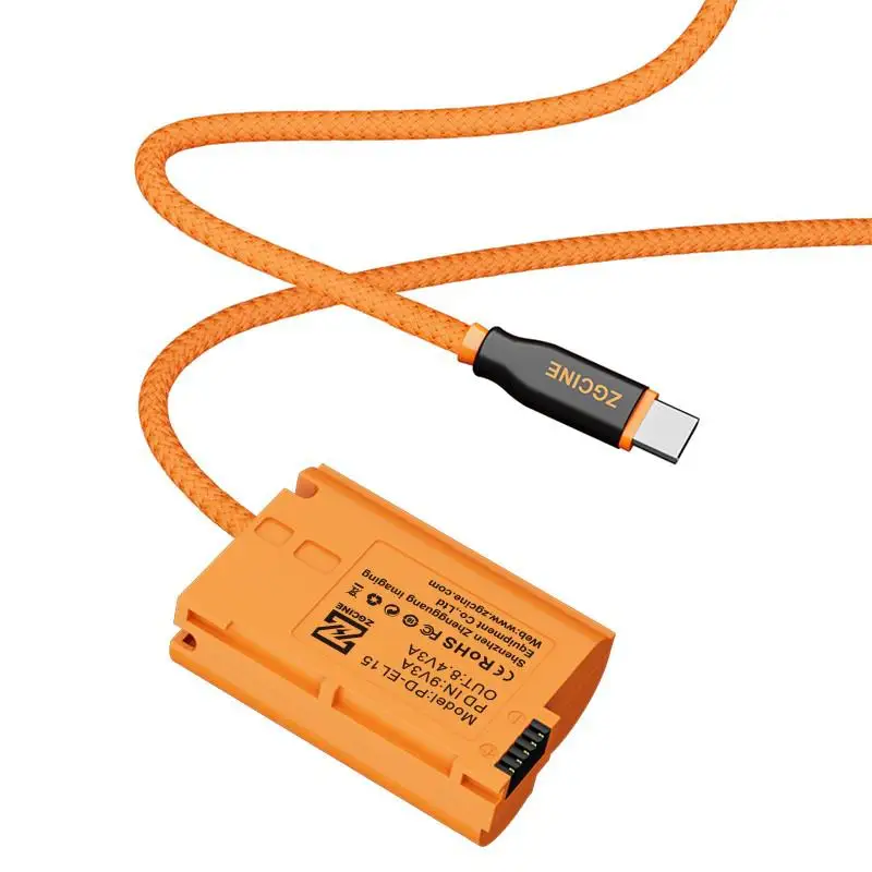 Adattatore Di Alimentazione EN-EL15 – Batteria Fittizia Con Ingresso USB-C Per Nikon Z5, Z6, Z7, D500, D750, D850 E Altri – Alimentazione Continua