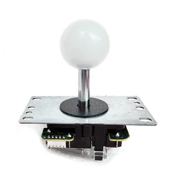 Enhanced Arcade Joystick with Round Ball Top & 5 - Pin Connector (WHITE)