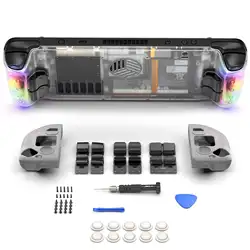 RGB Transparent Back Plate for Steam Deck,DIY Clear Edition Replacement RGB Shell Case for Steam Deck,Accessories For Steam Deck