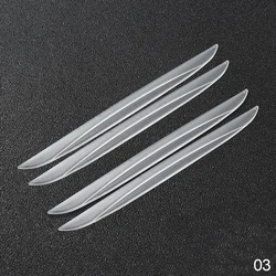 Universal Scrape Guard Set - 4PCS Bumper, Door Edge, and Mirror Protection Strips (Transparent)