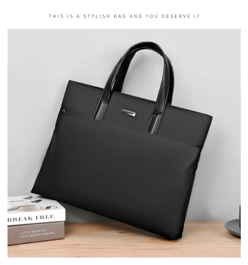 High Grade Business Laptop Bag Package Men's Waterproof Briefcase Handbag Official Large Capacity Black Blue Gray Custom Logo