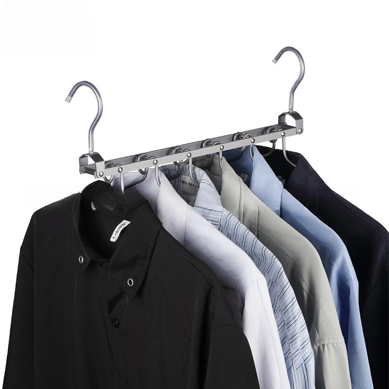 Aluminum Pants Hangers,Space Saving Jeans Scarf Organizer,Multi-Functional Closet Heavy Rack for Slacks Skirt Trousers