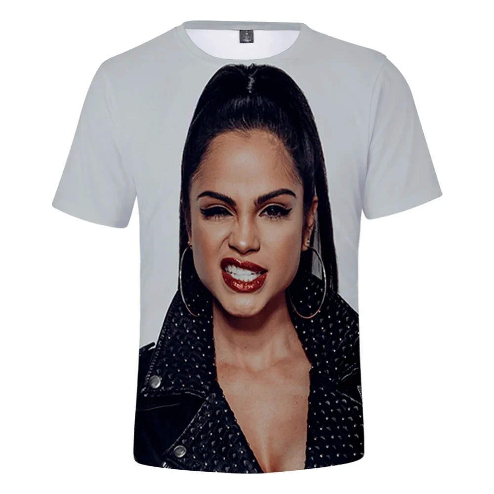 

Singer Natti Natasha Hip Hop 3D Printed T Shirts Men Women Summer Fashion Causal Streetwear Harajuku Short Sleeve Round Neck Top