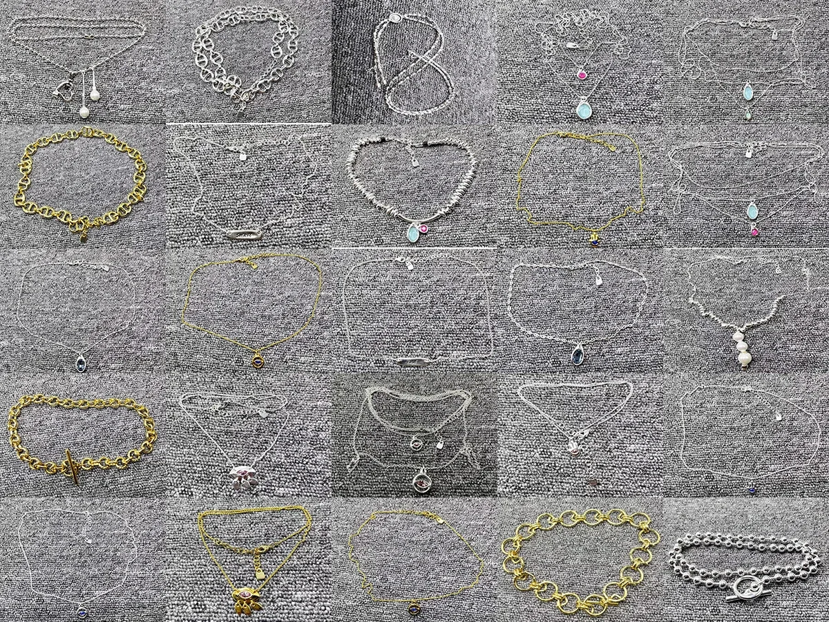 

2022 New Plated Popular 925 Silver Color Bead Necklace Can Be Given As A Gift To Women with Free Wholesale Shipping