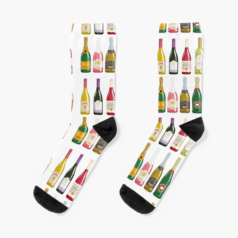 Wine bottles Socks new year socks basketball Socks Male Women's