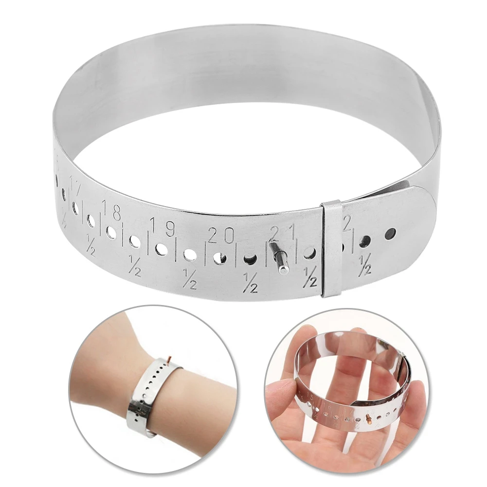 Roestvrij Stalen Armband Bangle Gauge Sizer Verstelbare Pols Meten