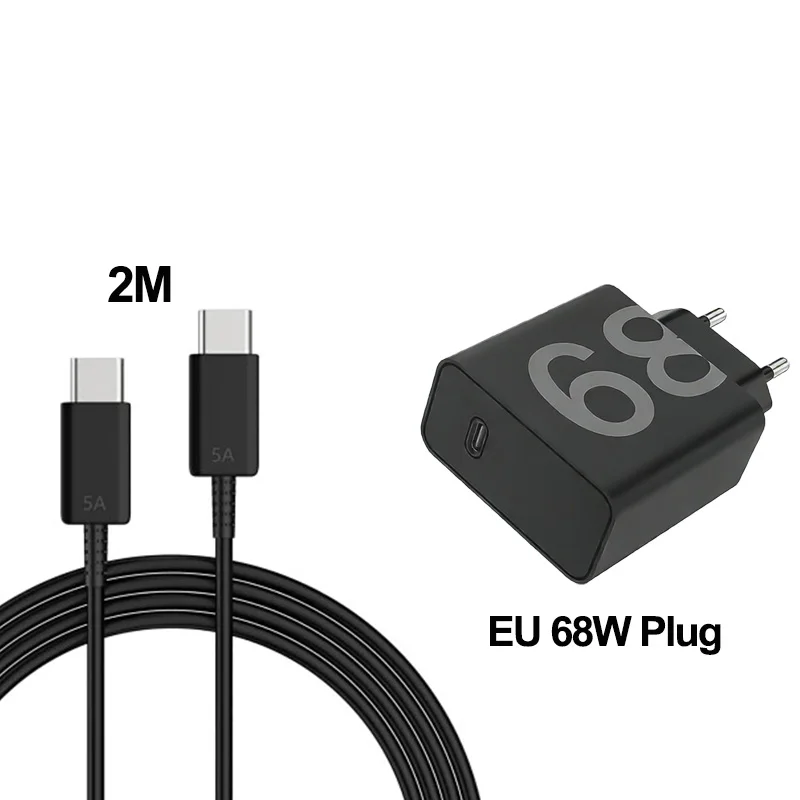 68W Fast USB-C Charger with Data Cable