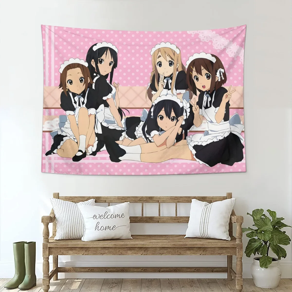 Anime Wall Hanging Tapestry Japan Kawaii K-ON! Room Decor Aesthetic Decorative Cartoon Photo Background Cloth Table tapestry decor