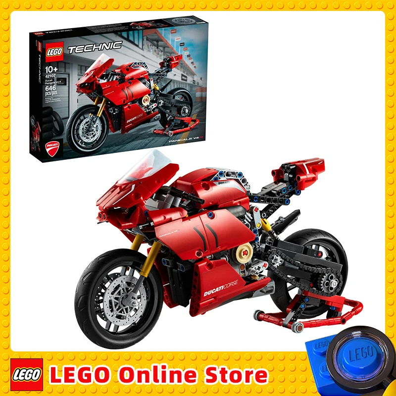 LEGO & Technic Ducati Panigale V4 R 42107 Kit di costruzione di giocattoli  per moto modello di costruzione con cambio e sospensione (646 pezzi) _ -  AliExpress Mobile