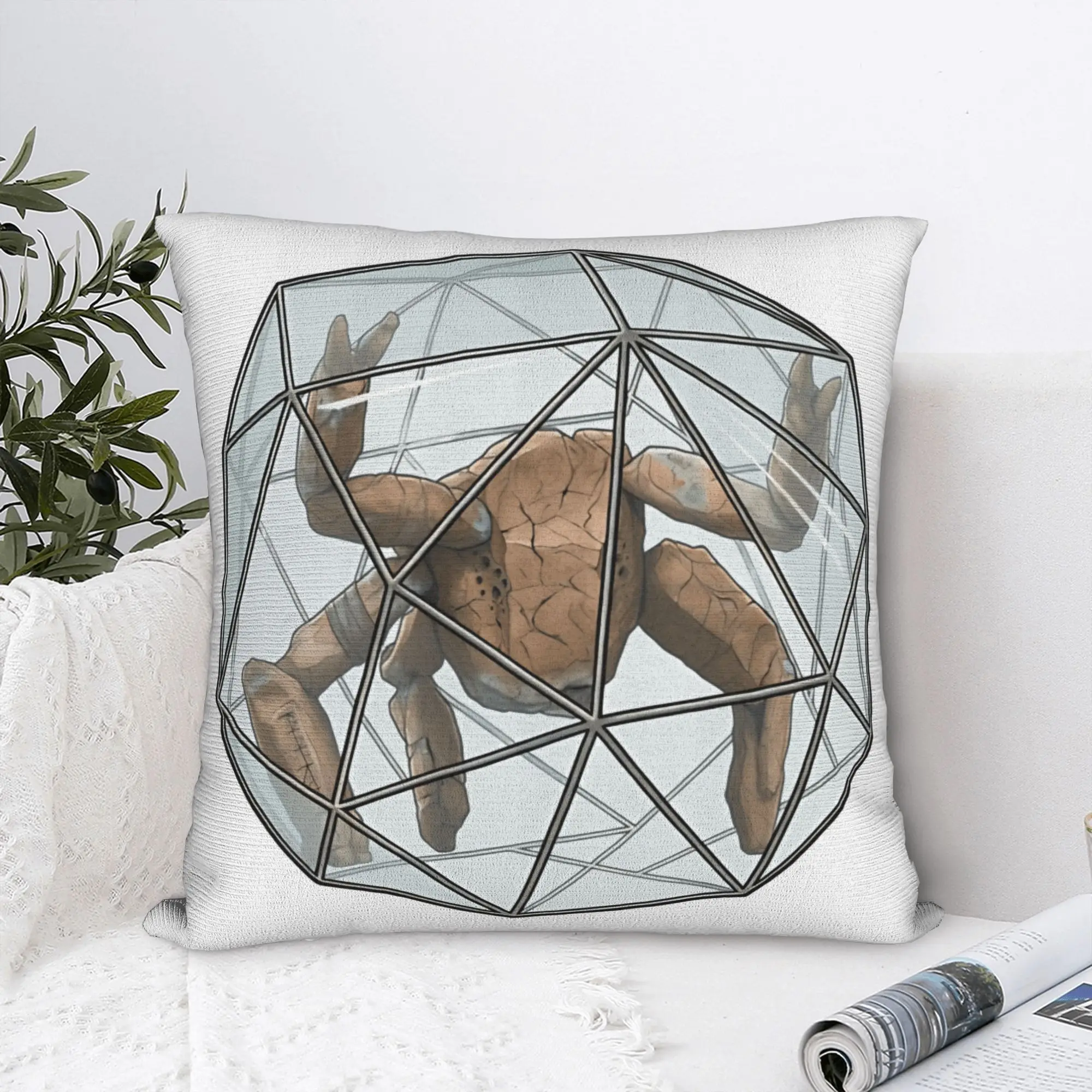 Custom Kawaii Pillow Cover for Living Room Chair - Project Hail Mary Design Featuring Rocky Ball