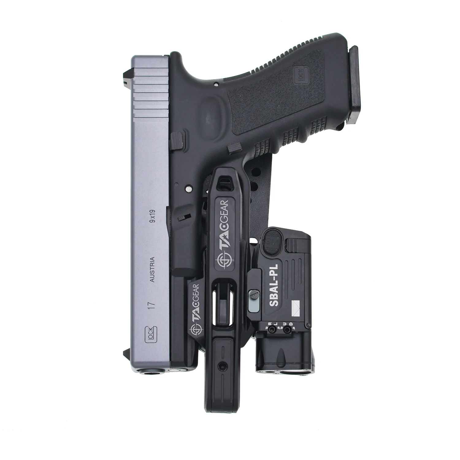 TACGEAR OWB Holster Left Right hand Belt Clip Carrier holder Can Hold Flashlight Red dot Sight for Pistol have a integral rail 6