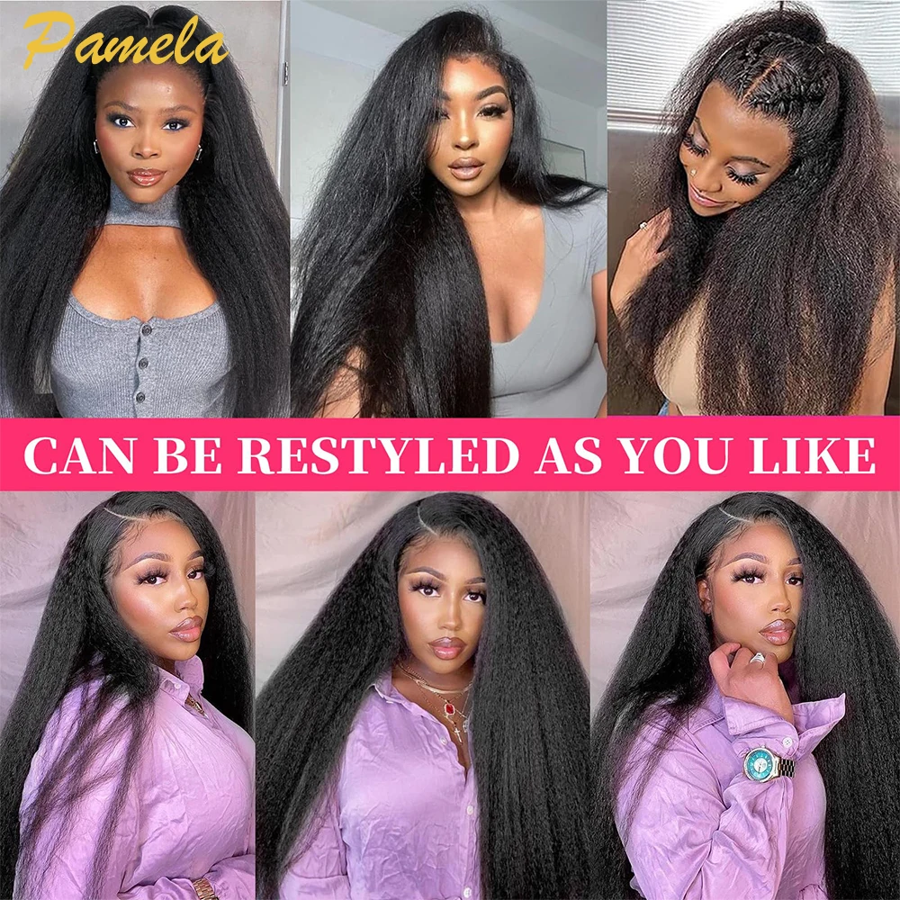 Kinky Straight Clip in Hair Extensions Real Human Hair Clip in Extensions 7Pcs 120g 20 Clips Brazilian Hair Yaki Straight