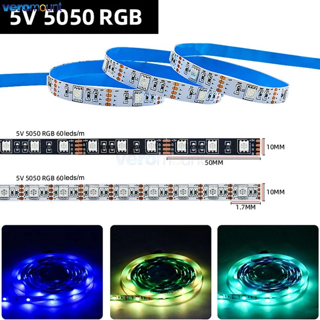 5050SMD 60LEDs/m DC 5V LED Tape Light