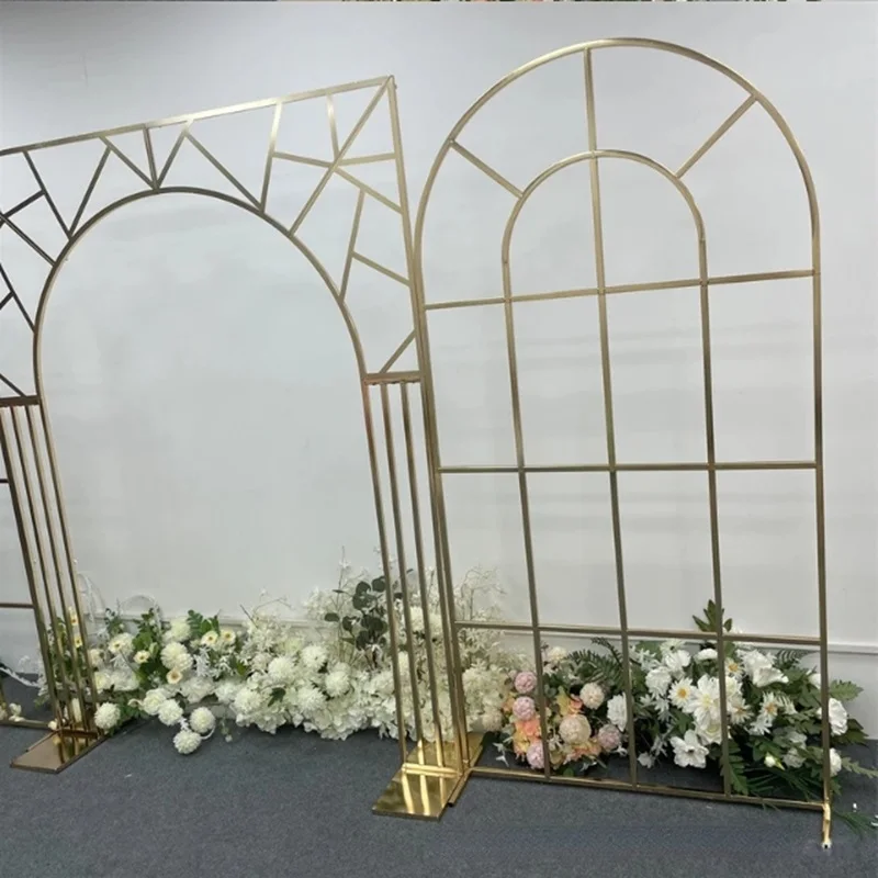 Large Party Decoration Metal Dome And Square Top Arch Prop Forest Wedding Scene Background Screen Birthday Stage Outdoor Decor