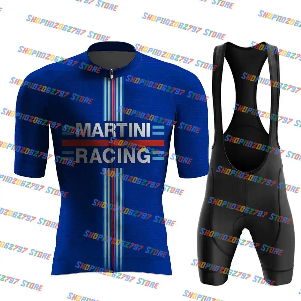 2023 Martini Racing Wielertrui Set Kleding Zomer Korte Mouw Mtb Cycling