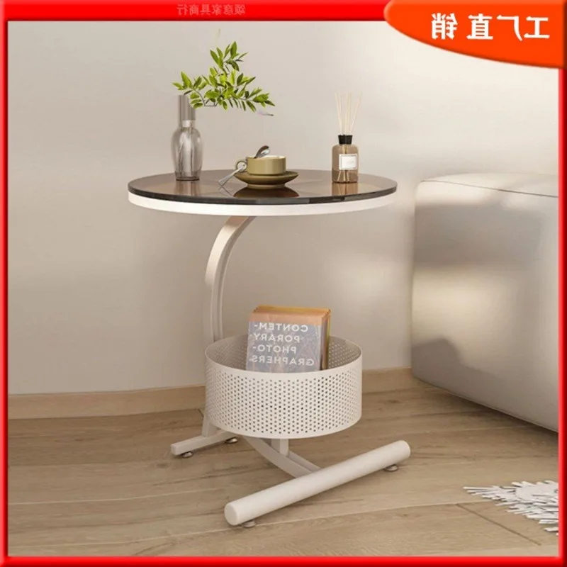 

Cream wind sand hair edge table, internet famous, minimalist small unit tea table, movable living room balcony,