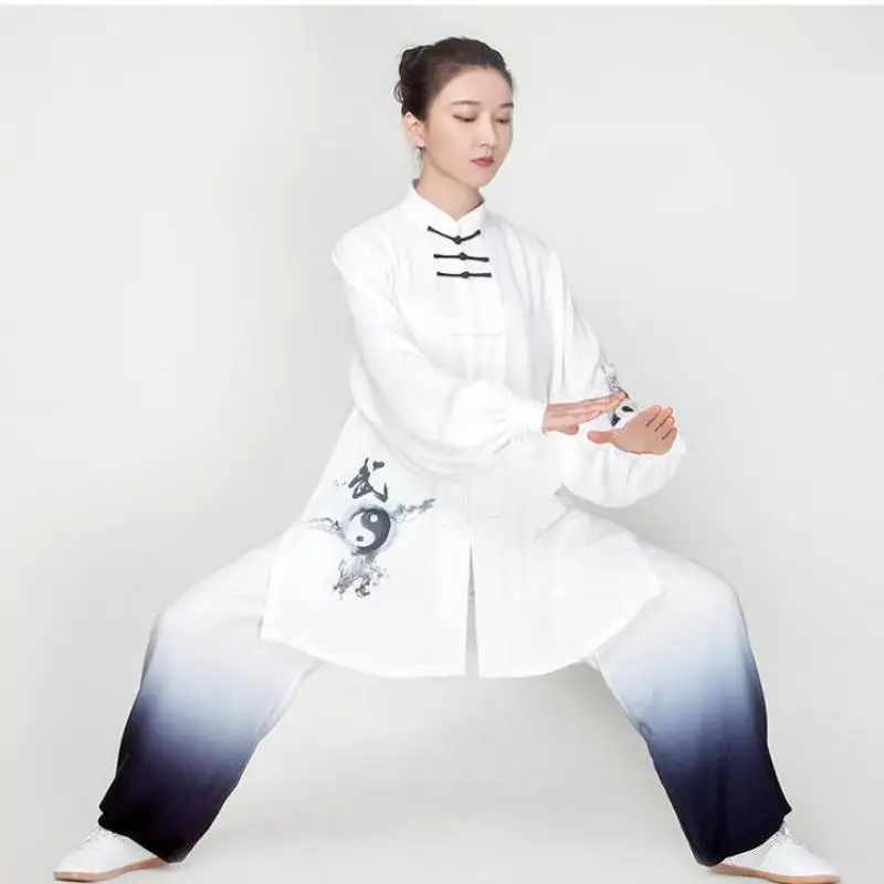 Tai Chi Clothing Chinese Traditional Costume Chinese Women Suit Women Cotton Tai Chi Suit Chinese Style Kung Fu Wushu Martial Arts Uniform Performance Jacket Pants Oriental Exercise Clothing