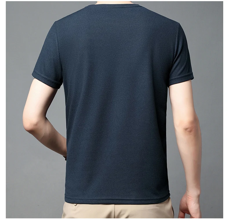 PlatiNum Men's Waffle Solid Polo T-shirt styling example