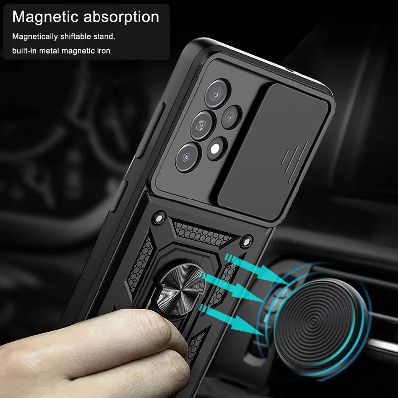 Rugged Military-Grade Protective Phone Case with 360° Kickstand and Camera Cover
