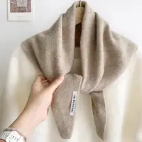 British Korean Style Niche Wool Knitted Triangular Knitted Women Headscarf Multi-functional Scarf Scarf Warm Scarf Knited 2