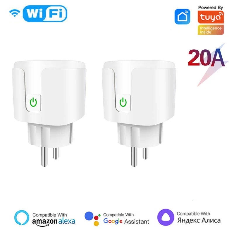 Aubess Smart Socket EU 16A/20A AC100-240V Wifi Smart Plug Power