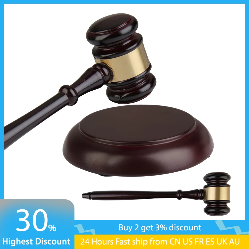 木製の手作りのオークションハンマー 弁護士 裁判官 小槌 裁判所 オークション販売の装飾用 ハンマー Aliexpress