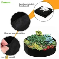 10/50/ Gallons Fabric Garden Raised Bed Round Planting Container Grow Bags Fabric Planter Pot for Plants Nursery Pot Plant Pots 3