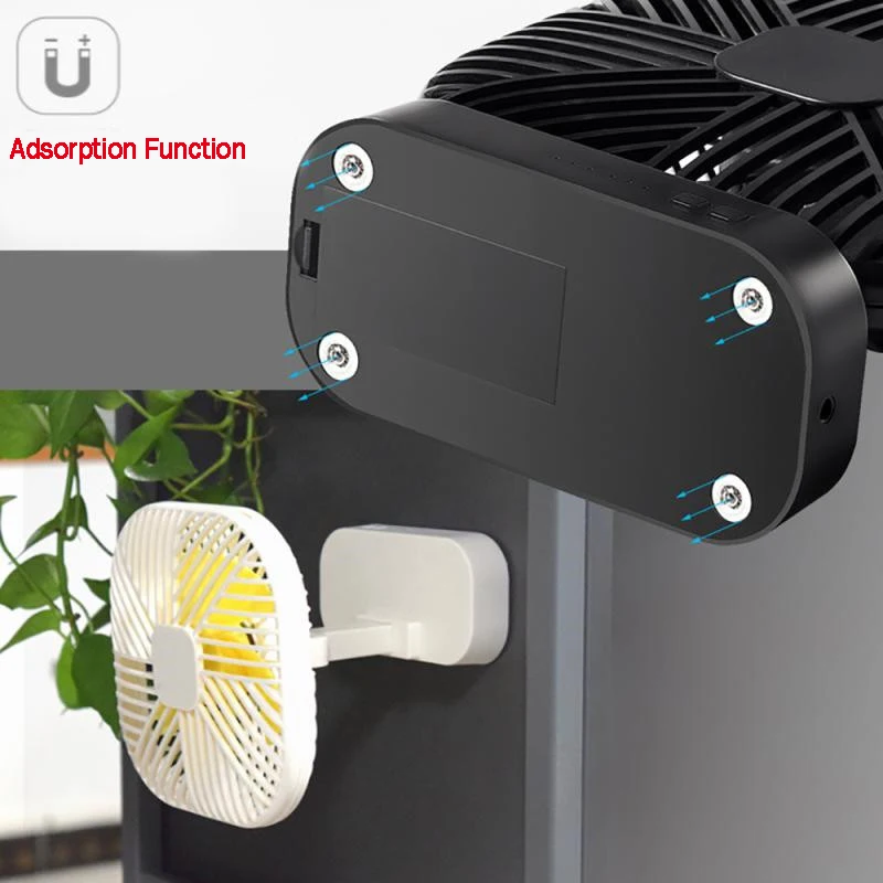 Magnetic USB Fan USB or AA Battery Powered Desk Fan with Three Speed Timing Function