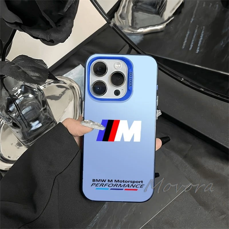 패션 폰 케이스 스타일링 BMW M 로고 폰 케이스 아이폰 17 16e 16 15 14 13 12 11 Pro Max X XR XSMAX 8 7 Air Plus 커버 스티커