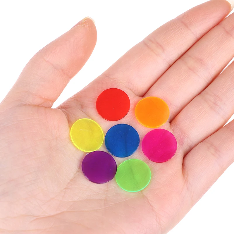 Math Bingo Chips 50pcs Montessori Education Math Toys Learning Resources Color Bingo Chip Supply 15mm