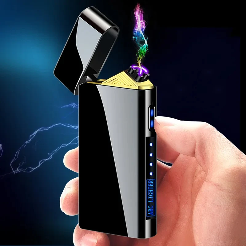 전기요 미국 백라이트 유럽 소켓 전력계: 에너지 측정 및 전기 소비 모니터링 10 USB 전기 금속 방풍 불꽃없는 펄스 더블 아크라이터 LED 전원 디스플레이, 터치 점화 시가 라이터, 고급 선물, 신제품
