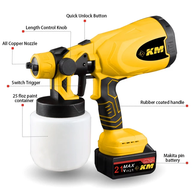 Lithium Electric Spray Gun, Detachable HighVoltage Electric Spray Gun