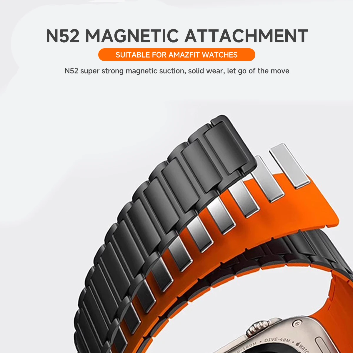 Soft Silicone Magnetic Strap for Smartwatch Replacement Wristband