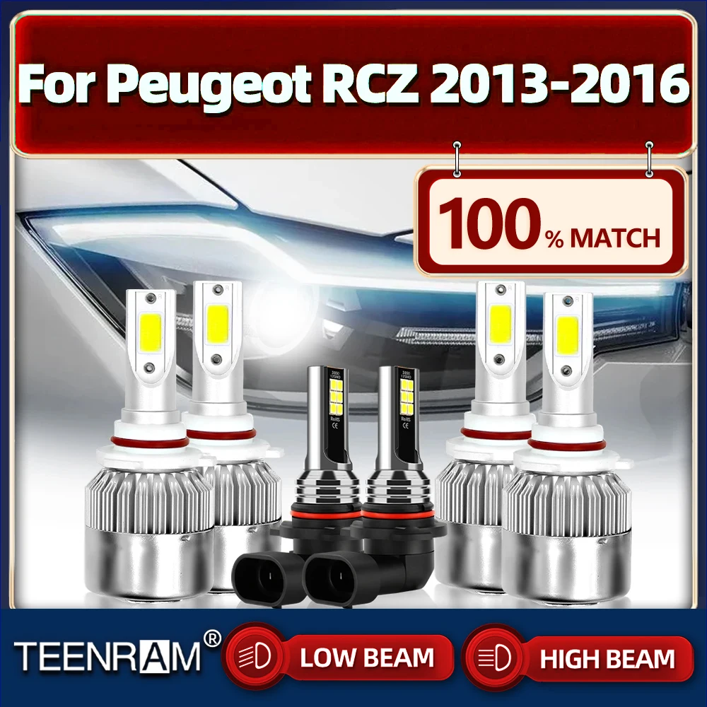 

H7 LED Haedlight Bulbs H11 Car Fog Light 360W 60000LM High Low Beam Car Lights 6000K 12V For Peugeot RCZ 2013 2014 2015 2016
