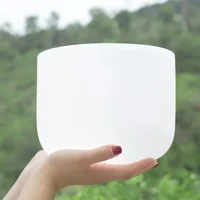 Crystal Quartz Singing Bowl 8 Inch 432Hz Yoga Meditation Sound Bowls Professional Tibetan Crystal Bowl Sound Healing Instruments