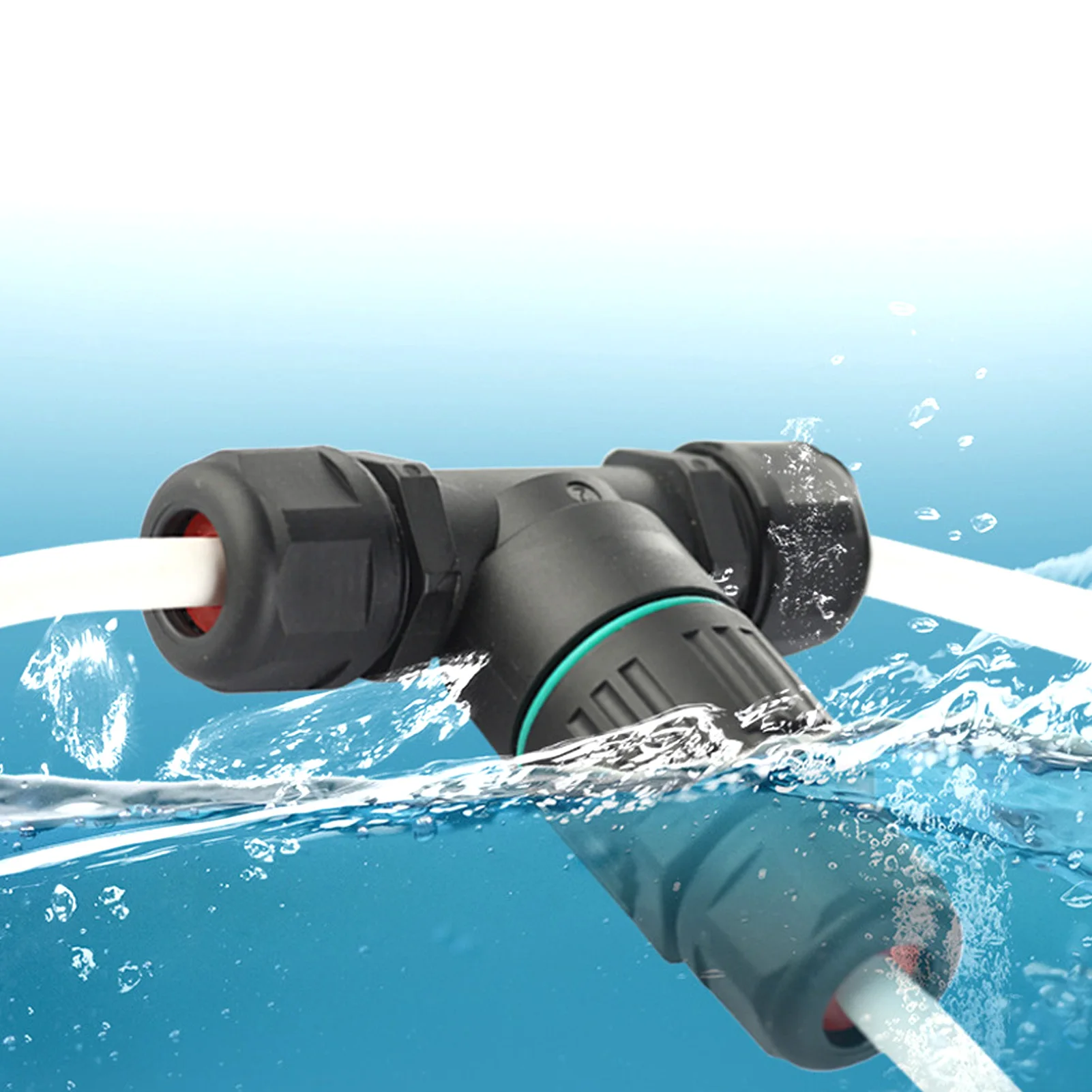 IP68 Waterproof Connector Electrical Cable 3 Way T Shape Outdoor Industrial Accessories 3Pcs wire connectors,busbar connector,heat shrink connector,battery connector,solder seal connector
