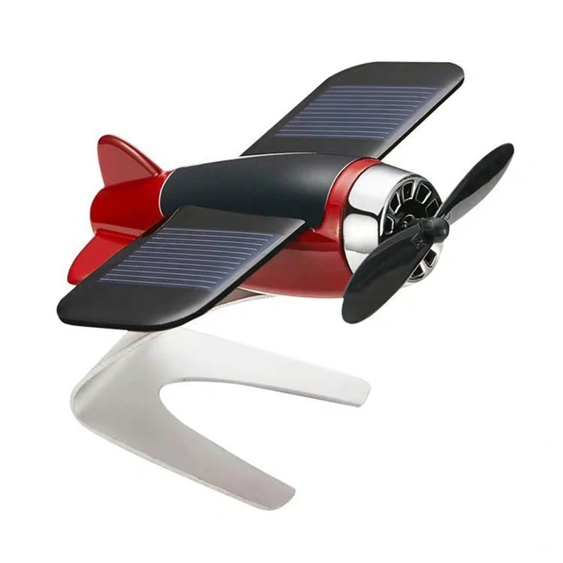 Solar Airplane Car Decoration Interior Accessories Desktop Ornament Gift