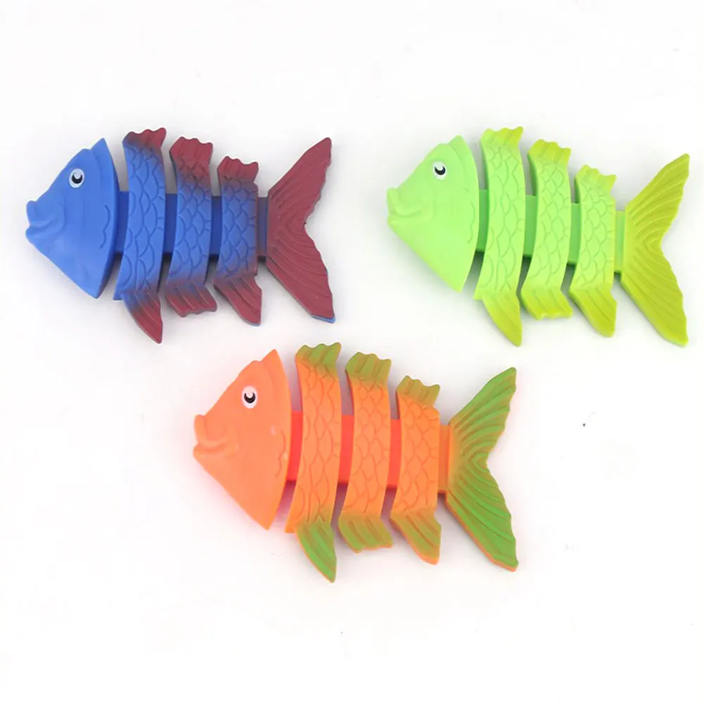 3pcs Diving Funny Fish Bone Summer Outdoor Party Diving Octopus Swimming Pool Dive Throwing Game Accessories Toys for Kids