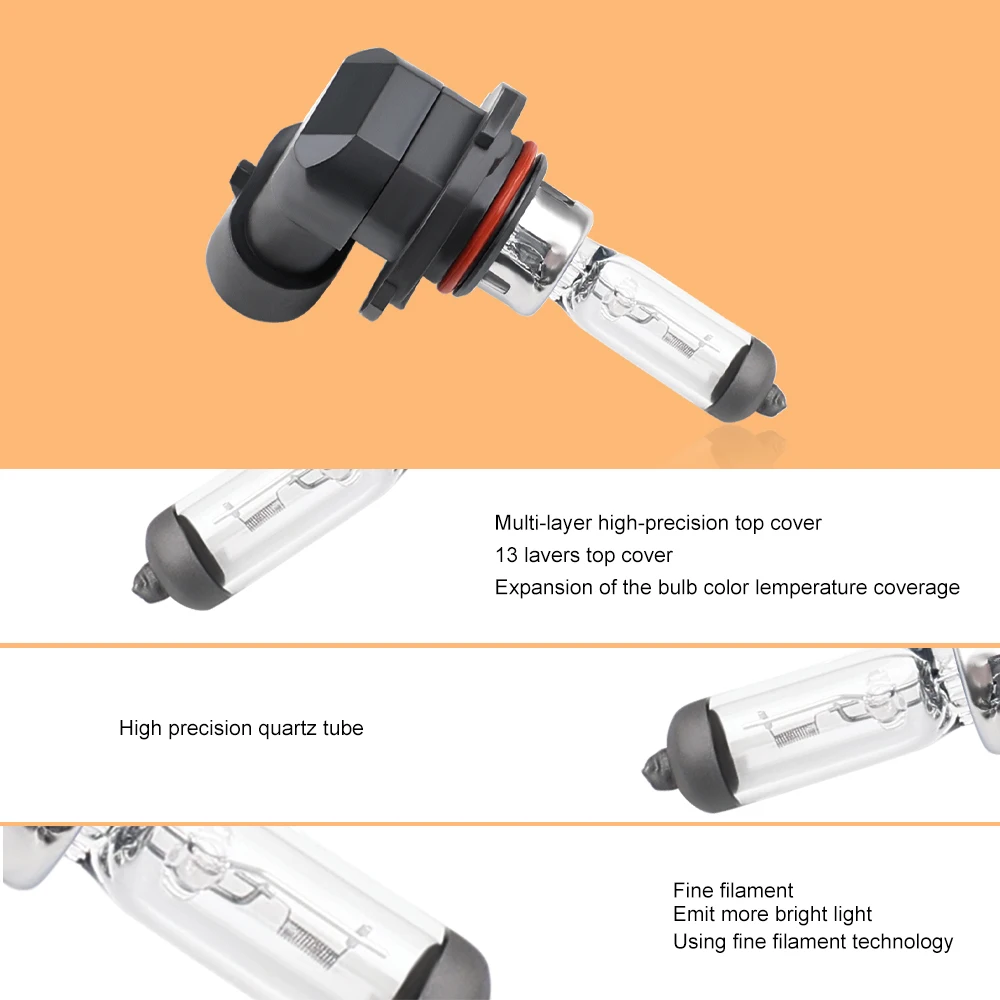 2pcs 9006 HB4 55W 할로겐 램프 12V 4300K ??자동차 안개등 흰색 9006 할로겐 헤드 라이트 전구 55W 자동차 헤드 전구