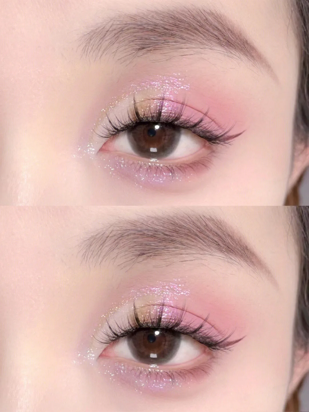 Description Picture 5 of item3pcs Set - 3 Colors Chameleon Eyeshadow: Pink, Micro Glitter Purple, Cyan, Chameleon Glitter Eyeshadow Long Lasting Eye Makeup