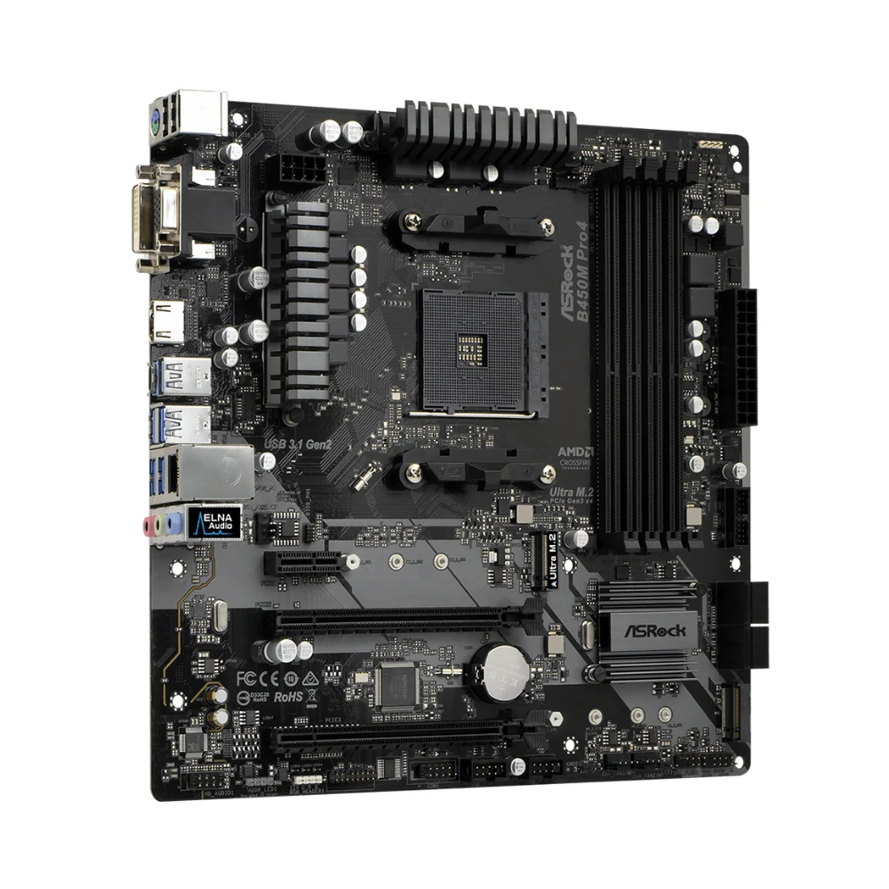 ASRock B450M PRO4 Motherboard Support Ryzen 5 5600 5600G R7