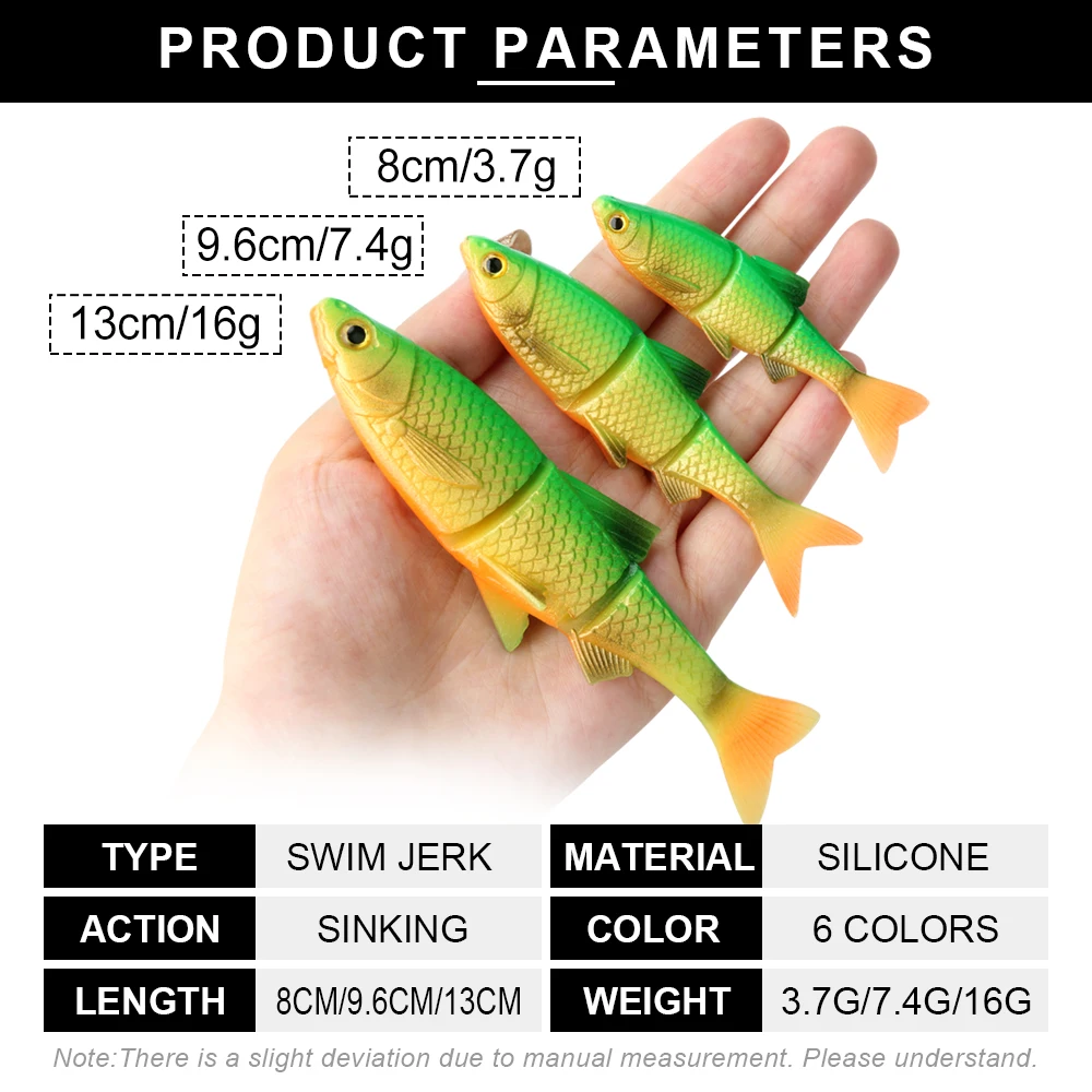 Swimbait Fishing Rubber Reusable Realistic Bait Safe Fishing Accessories Recyclable Salt Water Sea Ocean Pond River Bait Swimbait Fishing Rubber Reusable Realistic Bait Safe Fishing Accessories Recyclable Salt Water Sea Ocean Pond River Bait