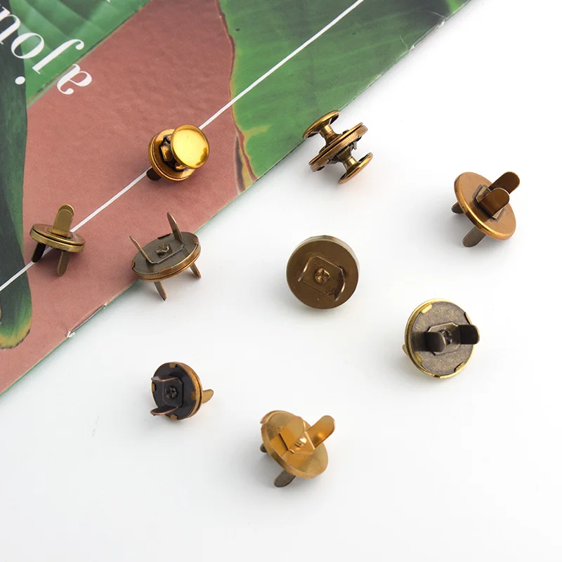 14mm 18mm Metal Gold Magnetic Buttons Snap Clasps For Materials Buckle Sewing Purse Handbag Bag Craft Wallet Parts Accessories