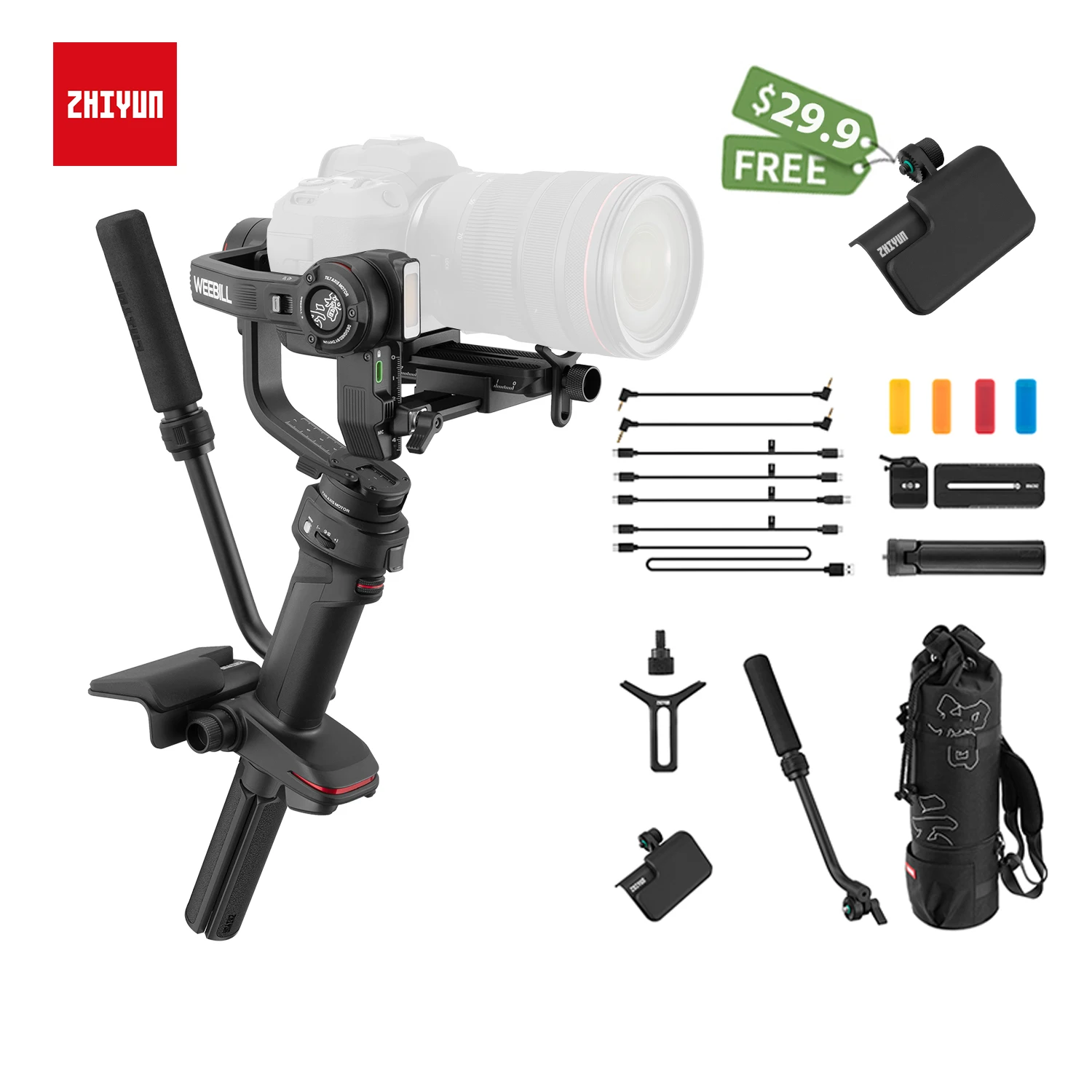 

Newest ZHIYUN Weebill 3 Gimbal Image Transmission 3-Axis Handheld Stabilizer or LIVE video Vlog Mirrorless Camera Gimbal