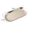 Metal Tray Stainless Steel Plate Oval Cake Fruit Dessert Tray Western-Steak Dish Rectangular Snack Plate Jewelry Storage Tray 1