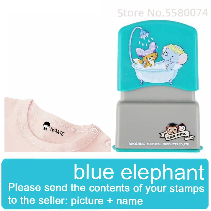 Lucky Custom-made Baby Name Stamp DIY for children Seal student clothes  chapter Not Easy To Fade Stamp Stickers Support Hebrew - AliExpress